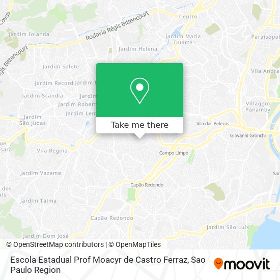 Mapa Escola Estadual Prof Moacyr de Castro Ferraz