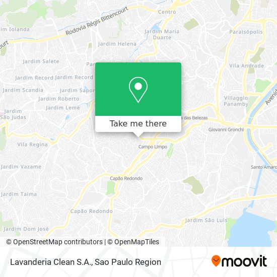 Mapa Lavanderia Clean S.A.