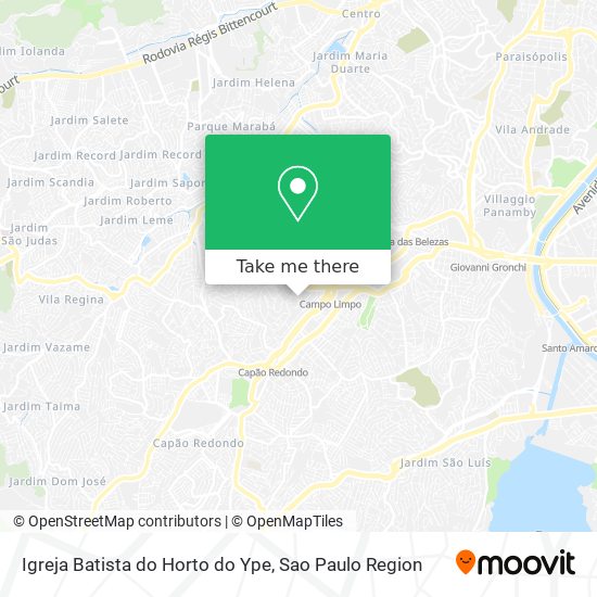 Mapa Igreja Batista do Horto do Ype