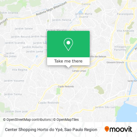 Mapa Center Shopping Horto do Ypê