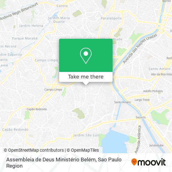 Mapa Assembleia de Deus Ministério Belém