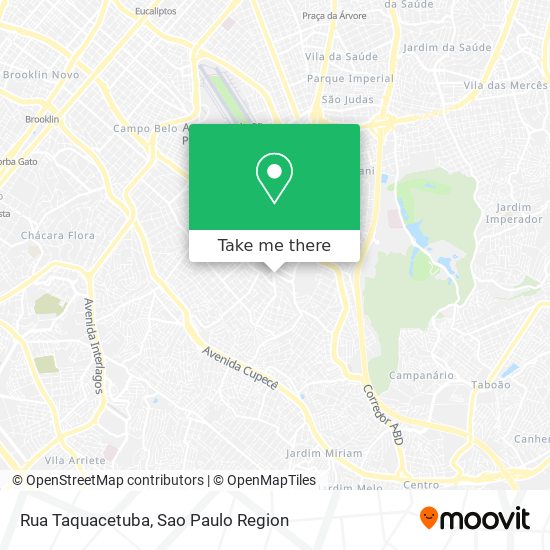 Mapa Rua Taquacetuba