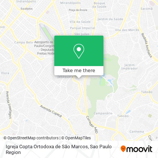 Mapa Igreja Copta Ortodoxa de São Marcos