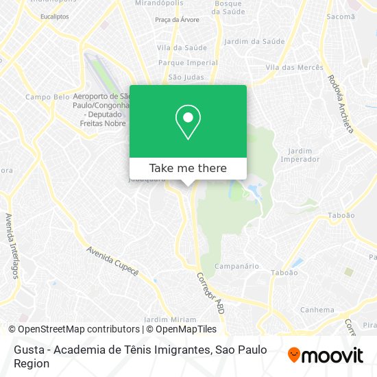 Gusta - Academia de Tênis Imigrantes map