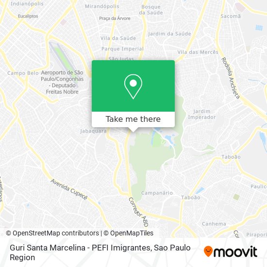 Guri Santa Marcelina - PEFI Imigrantes map