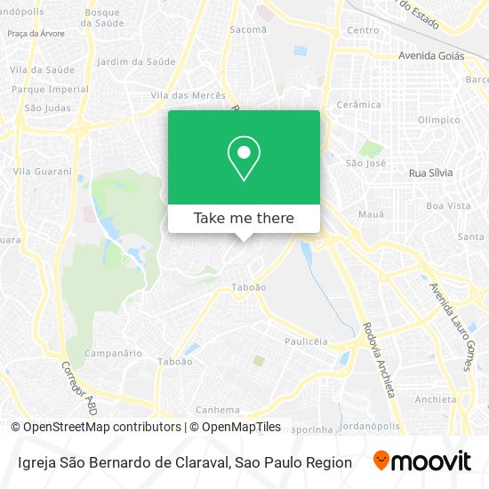 Mapa Igreja São Bernardo de Claraval