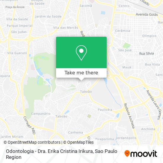 Odontologia - Dra. Erika Cristina Irikura map