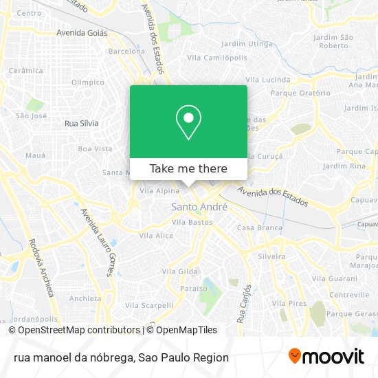 Mapa rua manoel da nóbrega