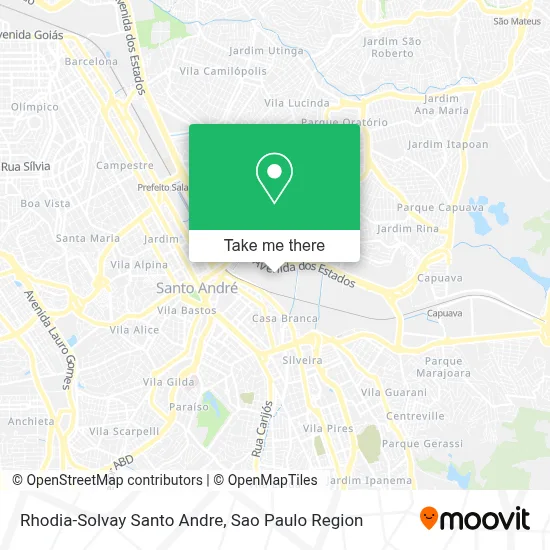 Rhodia-Solvay Santo Andre map