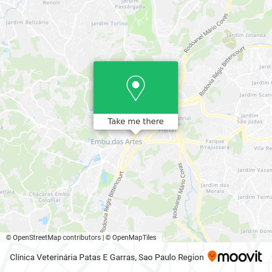 Clínica Veterinária Patas E Garras map