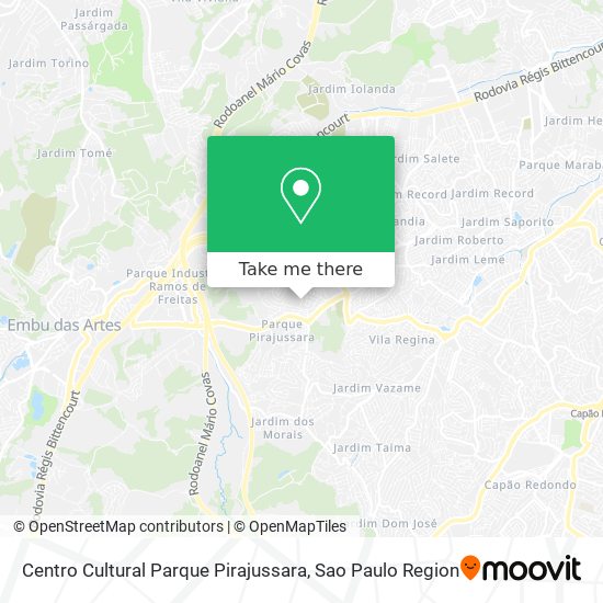 Mapa Centro Cultural Parque Pirajussara