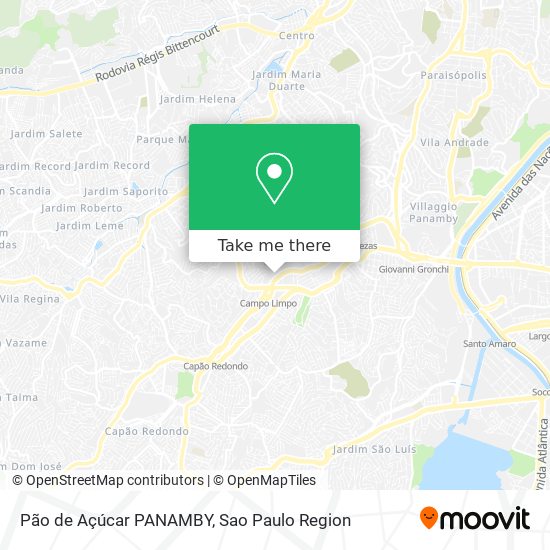 Pão de Açúcar PANAMBY map