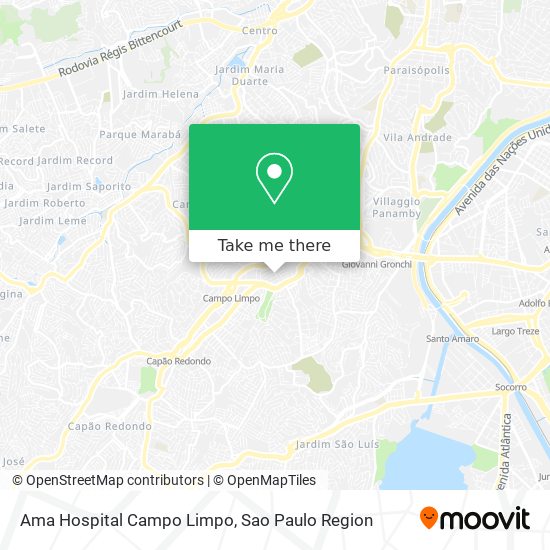 Ama Hospital Campo Limpo map