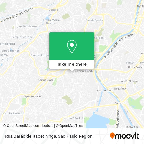 Mapa Rua Barão de Itapetininga