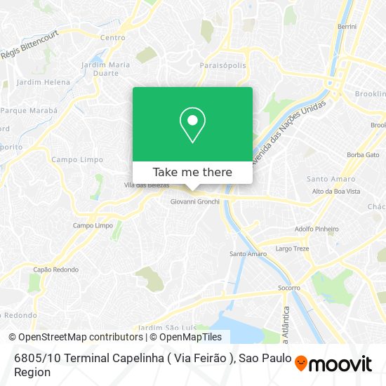 6805 / 10 Terminal Capelinha ( Via Feirão ) map