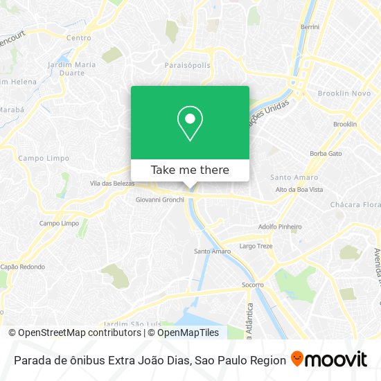 Parada de ônibus Extra João Dias map