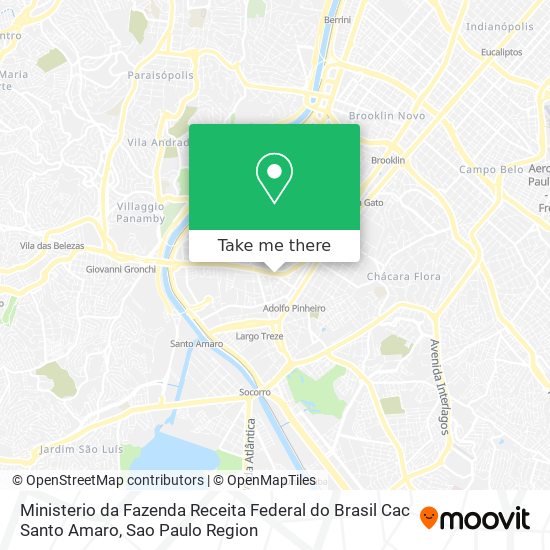 Ministerio da Fazenda Receita Federal do Brasil Cac Santo Amaro map