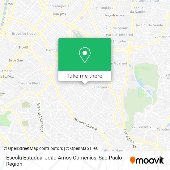Mapa Escola Estadual João Amos Comenius