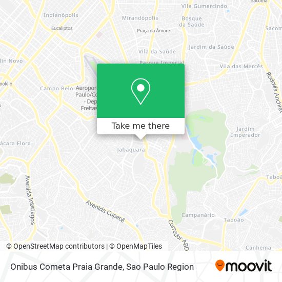 Onibus Cometa Praia Grande map