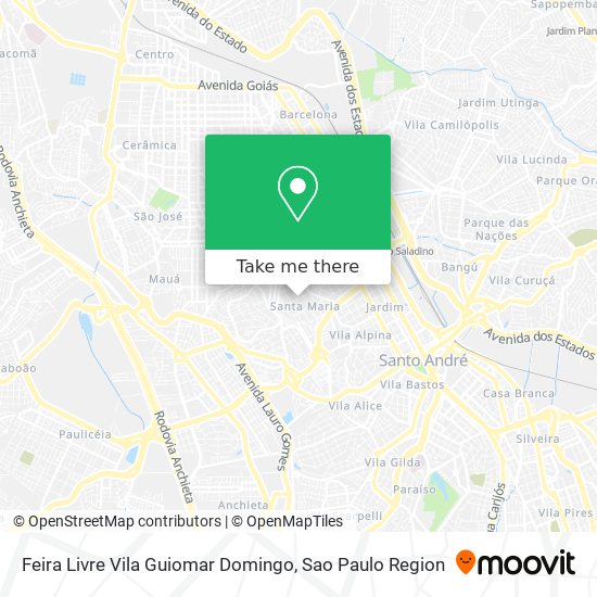 Feira Livre Vila Guiomar Domingo map