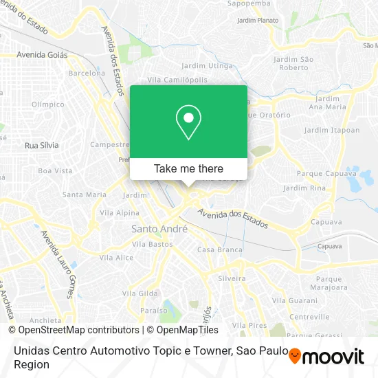Unidas Centro Automotivo Topic e Towner map