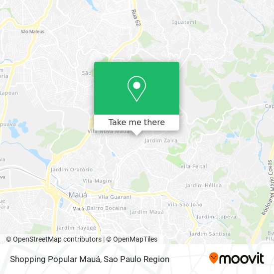Shopping Popular Mauá map