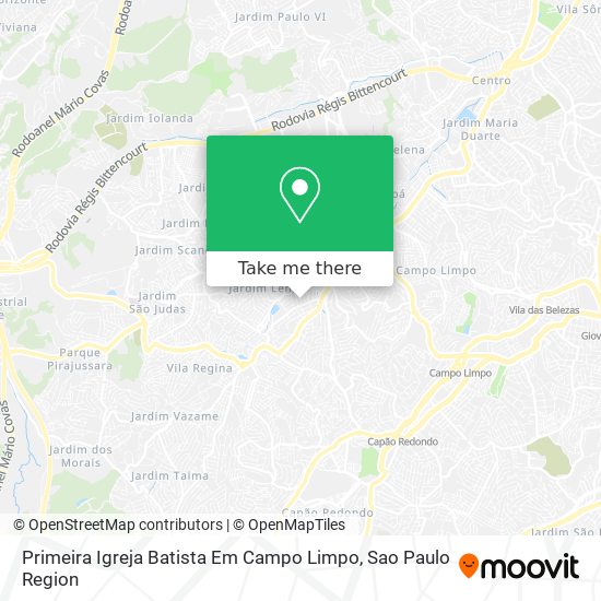 Primeira Igreja Batista Em Campo Limpo map