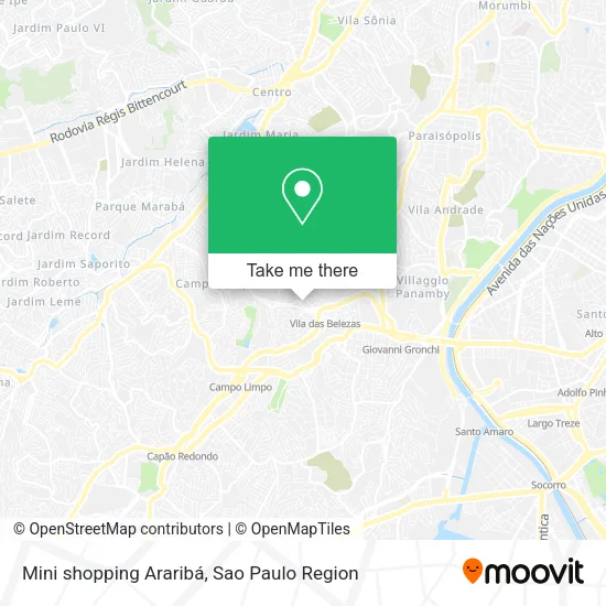 Mini shopping Araribá map