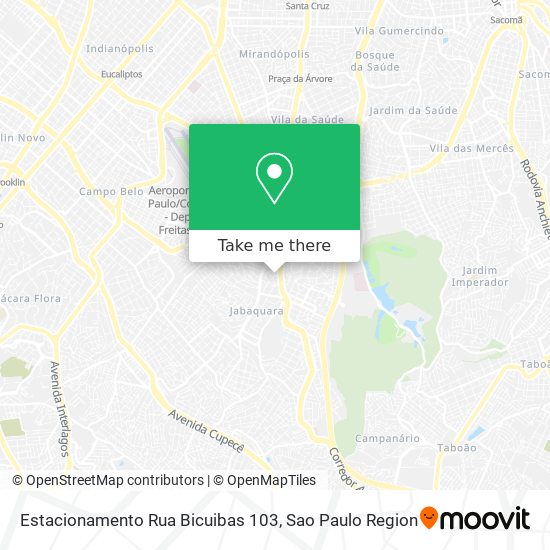 Mapa Estacionamento Rua Bicuibas 103