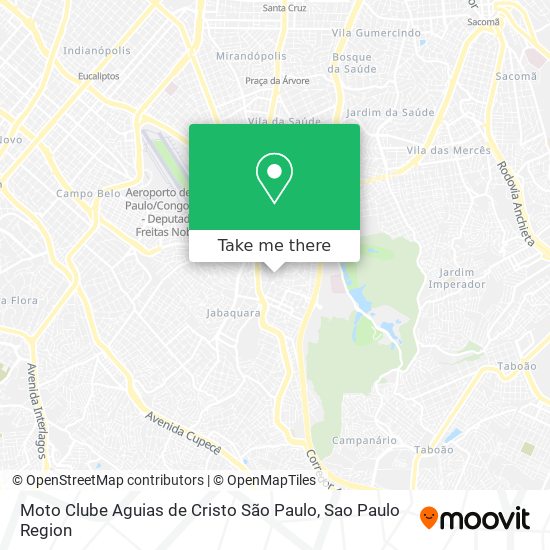 Moto Clube Aguias de Cristo São Paulo map