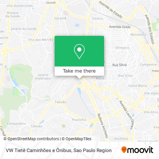 VW Tietê Caminhões e Ônibus map