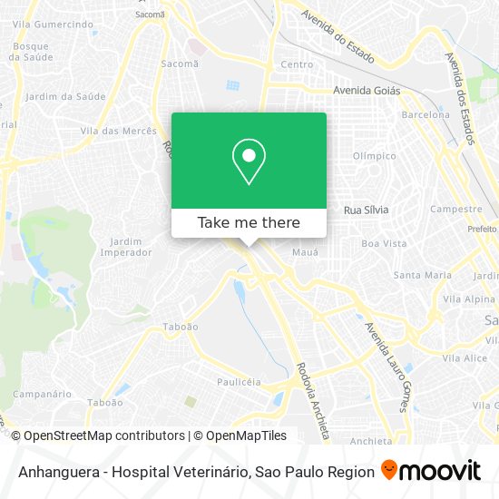 Mapa Anhanguera - Hospital Veterinário