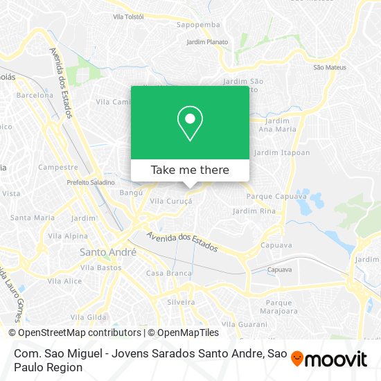 Com. Sao Miguel - Jovens Sarados Santo Andre map