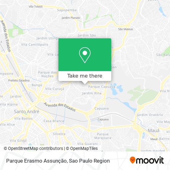 Mapa Parque Erasmo Assunção