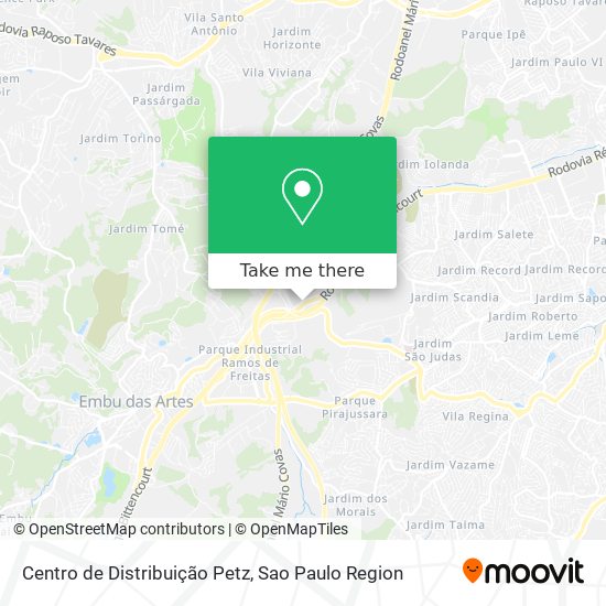 Centro de Distribuição Petz map