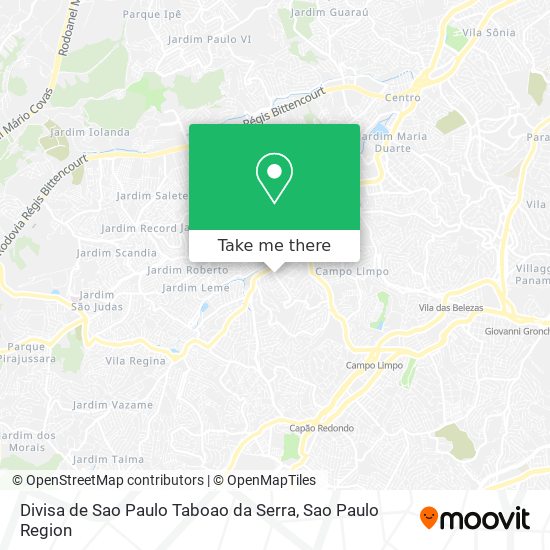 Mapa Divisa de Sao Paulo Taboao da Serra