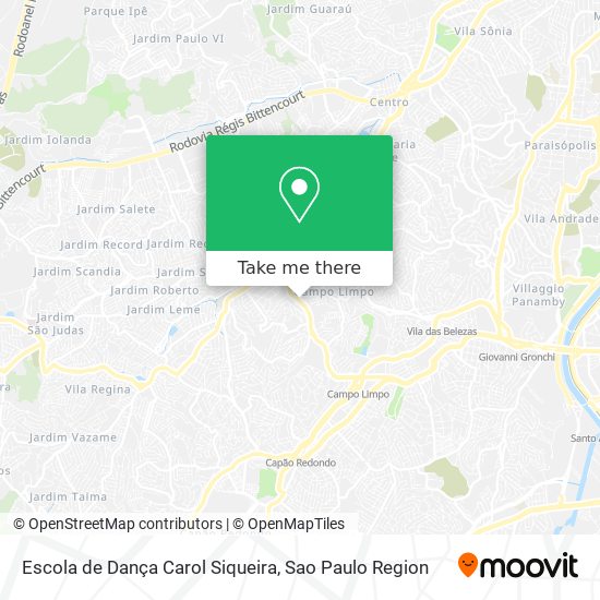 Mapa Escola de Dança Carol Siqueira