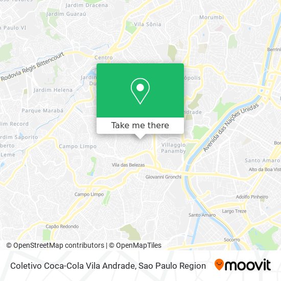Coletivo Coca-Cola Vila Andrade map