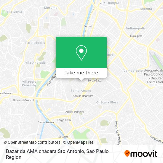 Bazar da AMA chácara Sto Antonio map