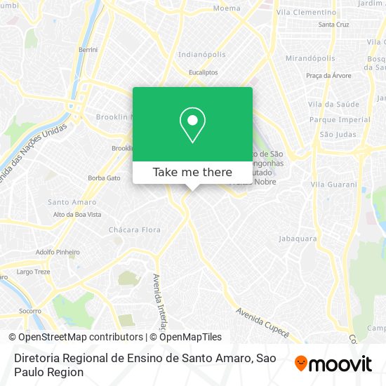 Diretoria Regional de Ensino de Santo Amaro map