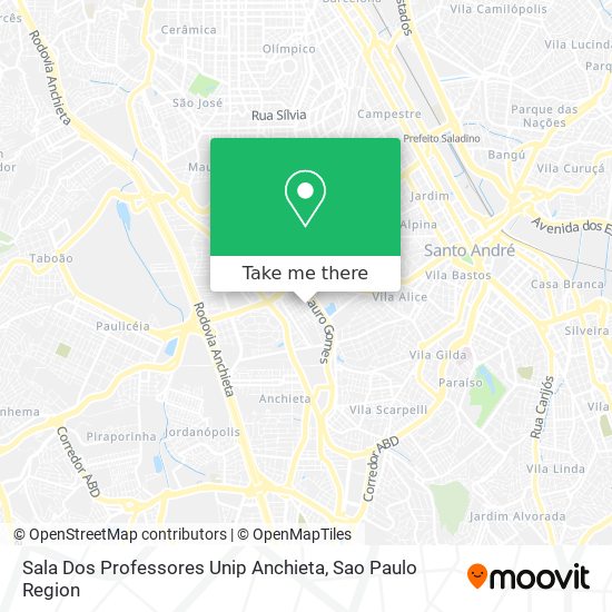 Sala Dos Professores Unip Anchieta map
