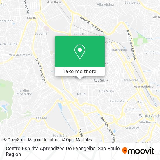 Mapa Centro Espírita Aprendizes Do Evangelho