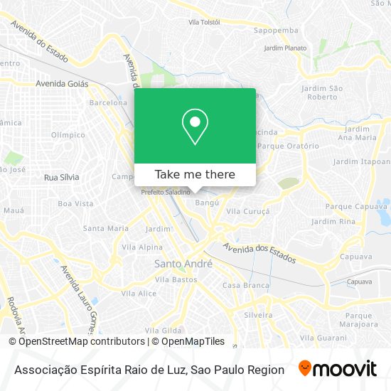 Associação Espírita Raio de Luz map