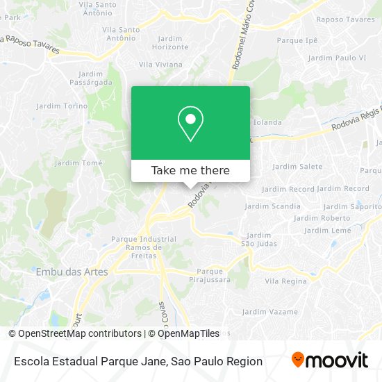 Mapa Escola Estadual Parque Jane