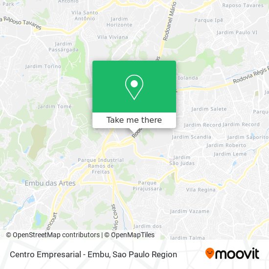Mapa Centro Empresarial - Embu