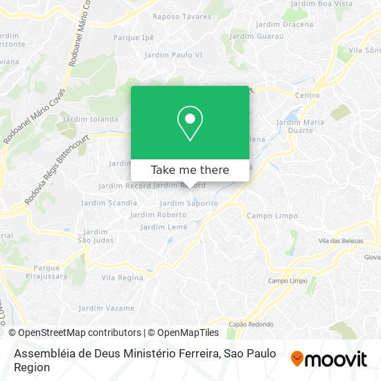 Assembléia de Deus Ministério Ferreira map