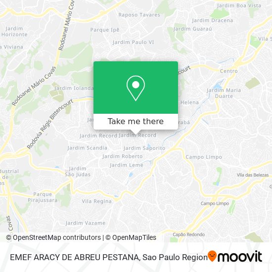 Mapa EMEF  ARACY DE ABREU PESTANA