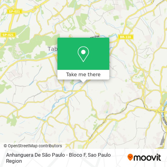 Anhanguera De São Paulo - Bloco F map