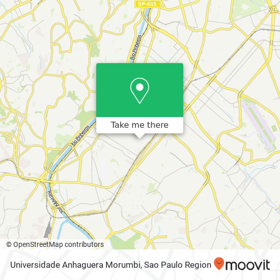 Universidade Anhaguera Morumbi map