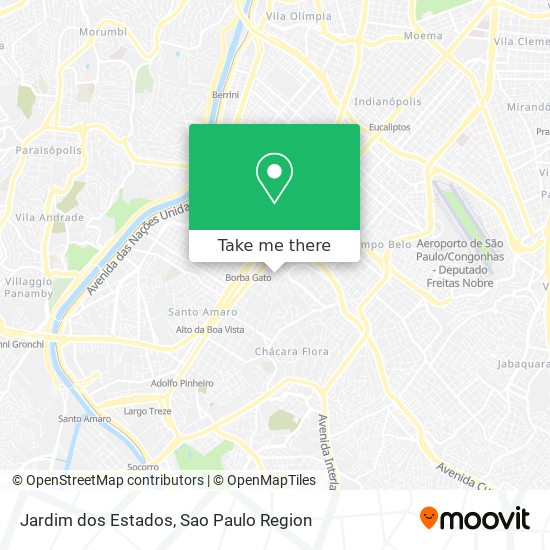 Jardim dos Estados map